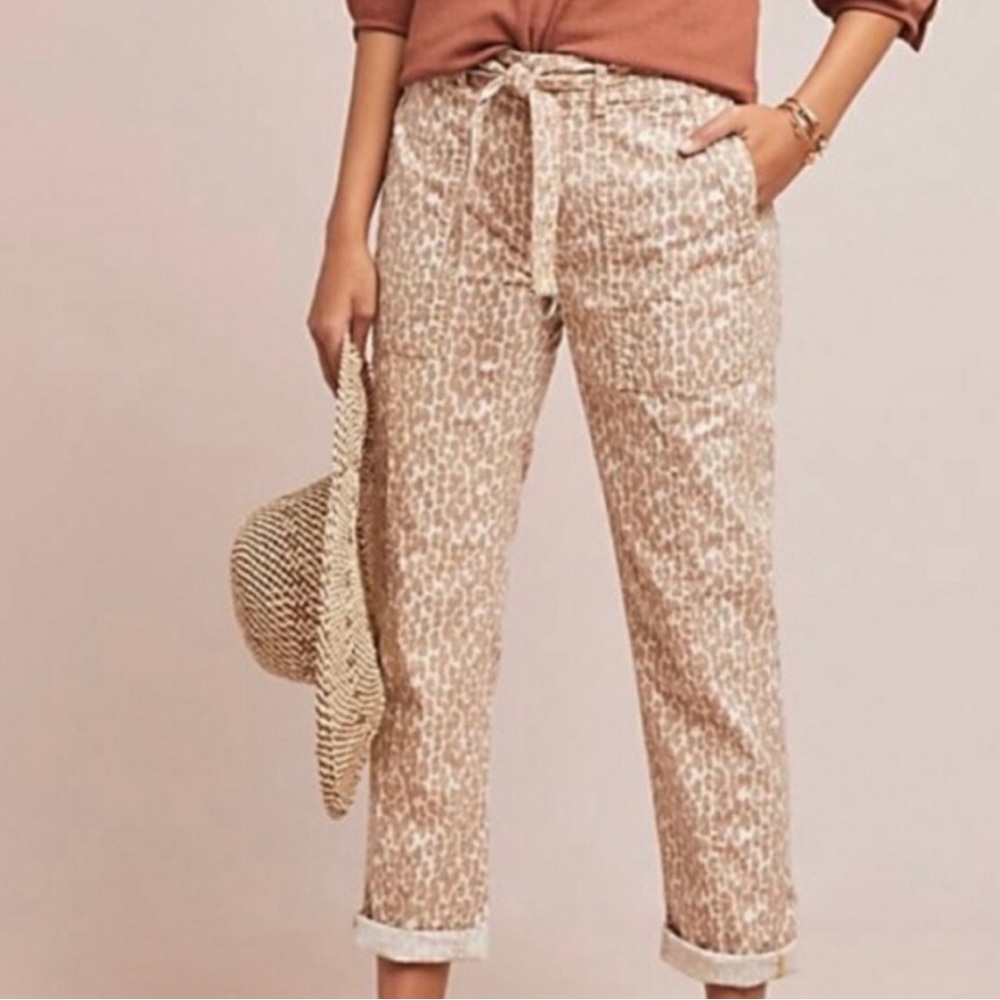 Anthropologie The Wanderer Animal Print Pants Size 28